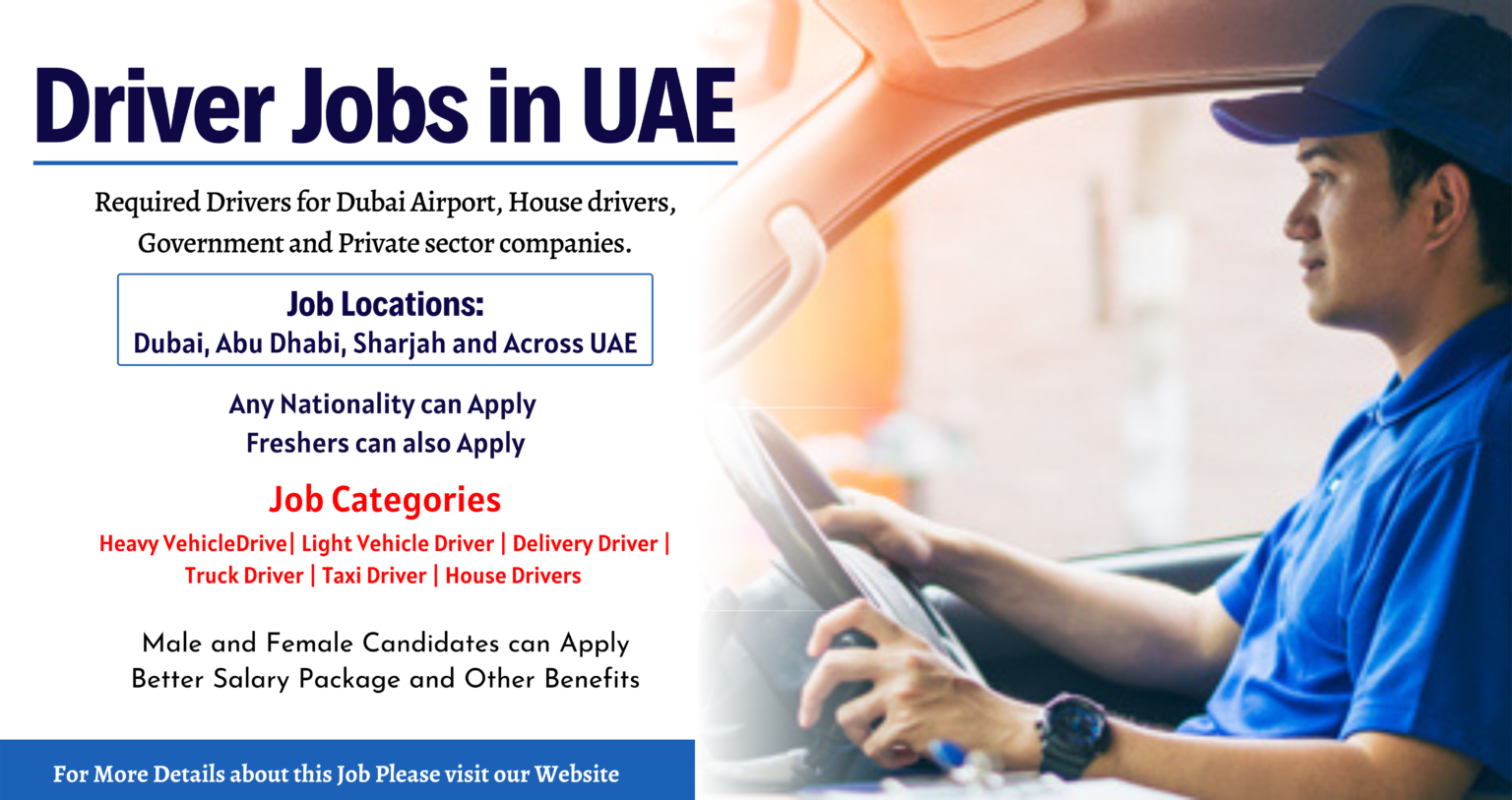Driver Jobs in UAE Hiring Staffs in UAE July 2021